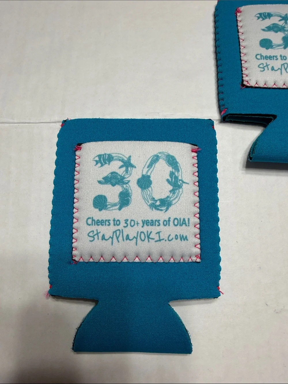 Teal Cheers to 30+ years of OIA. Event Can Coolers - Set of 2